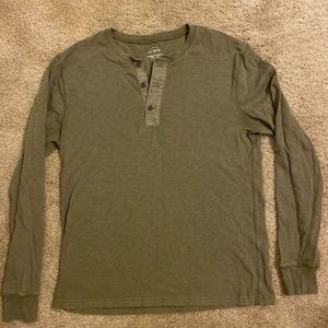 Olive green long sleeve Henley